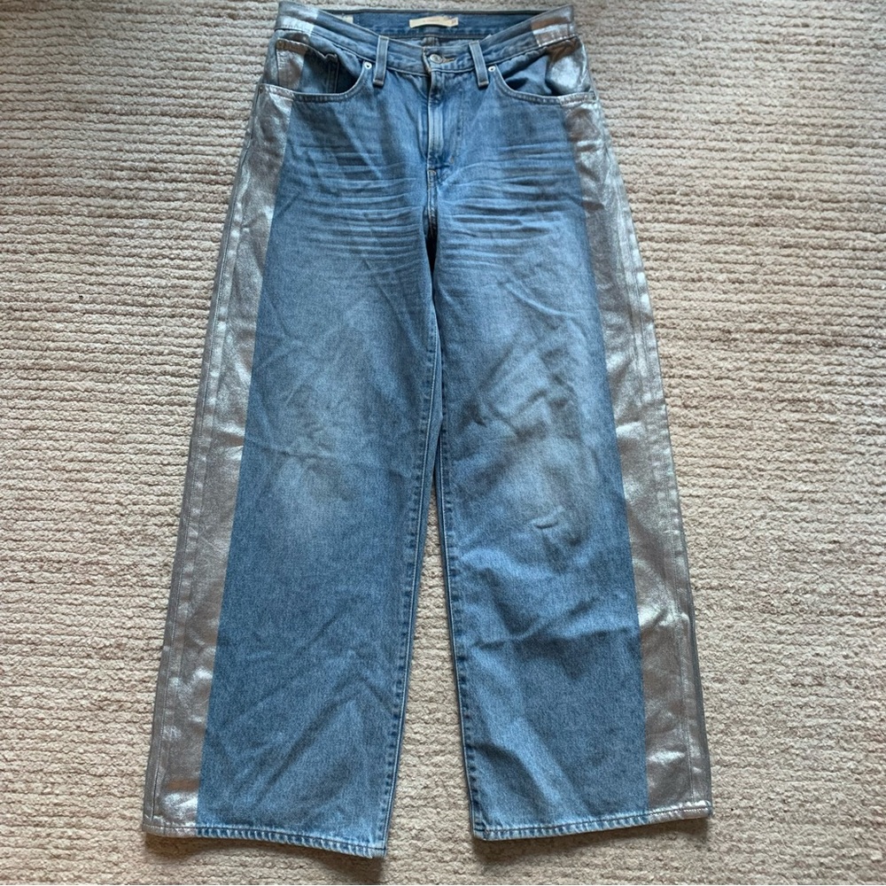Levi’s XL Baggy Straight Jeans 100% Cotton NWOT Size 27 - Picture 2 of 6